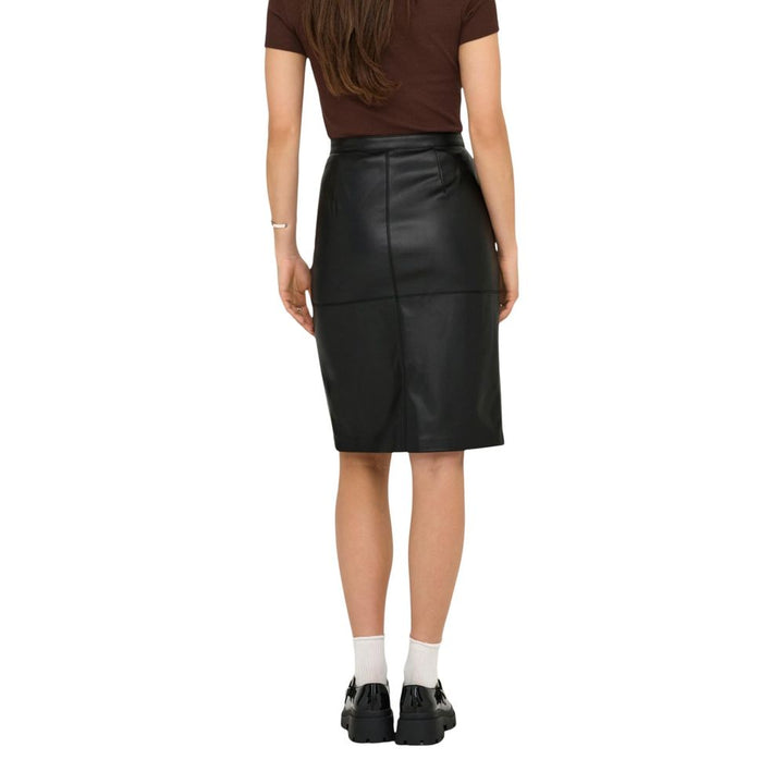 Only Black Polyester Long Skirt