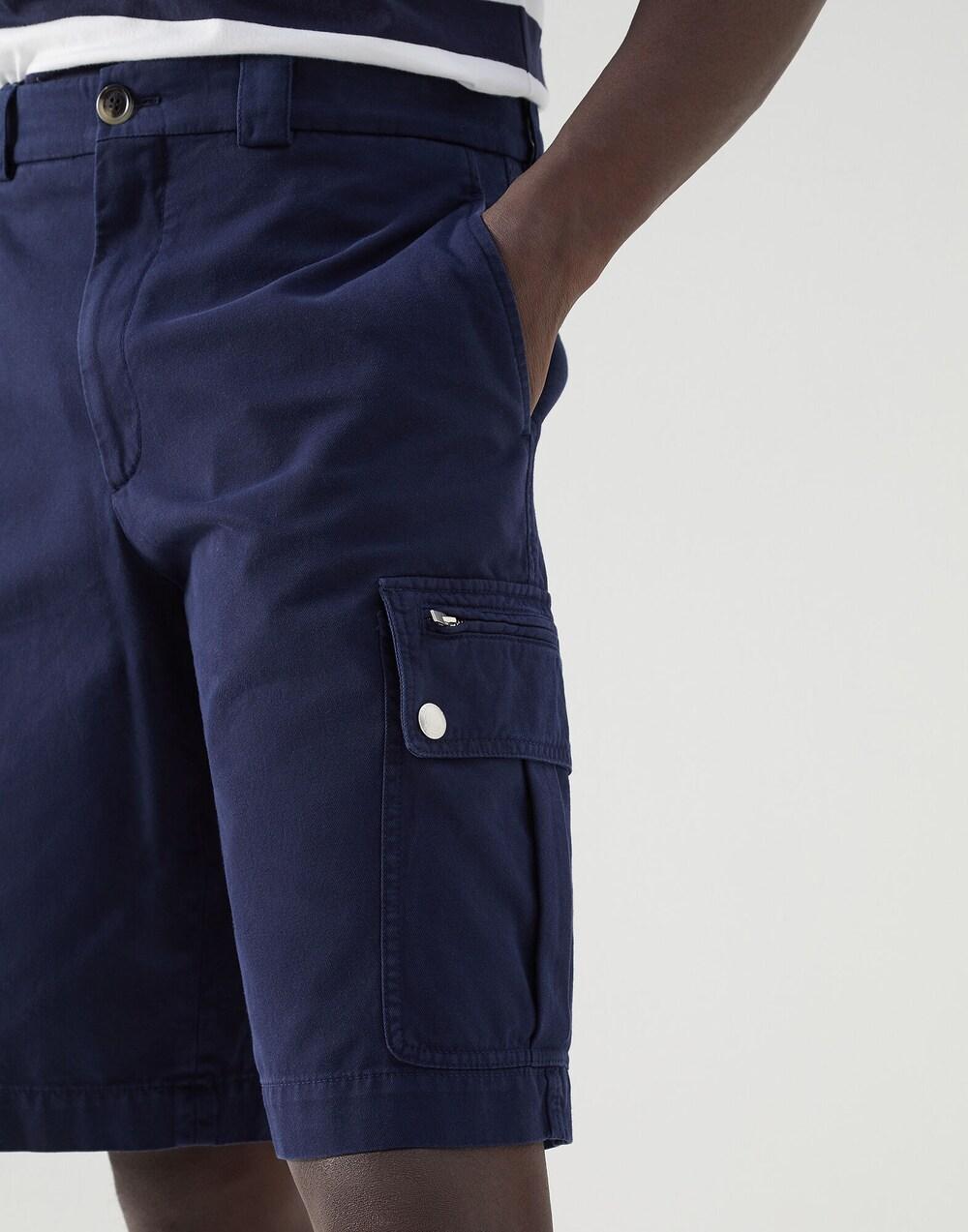 Brunello Cucinelli Blue Cotton Bermuda Shorts