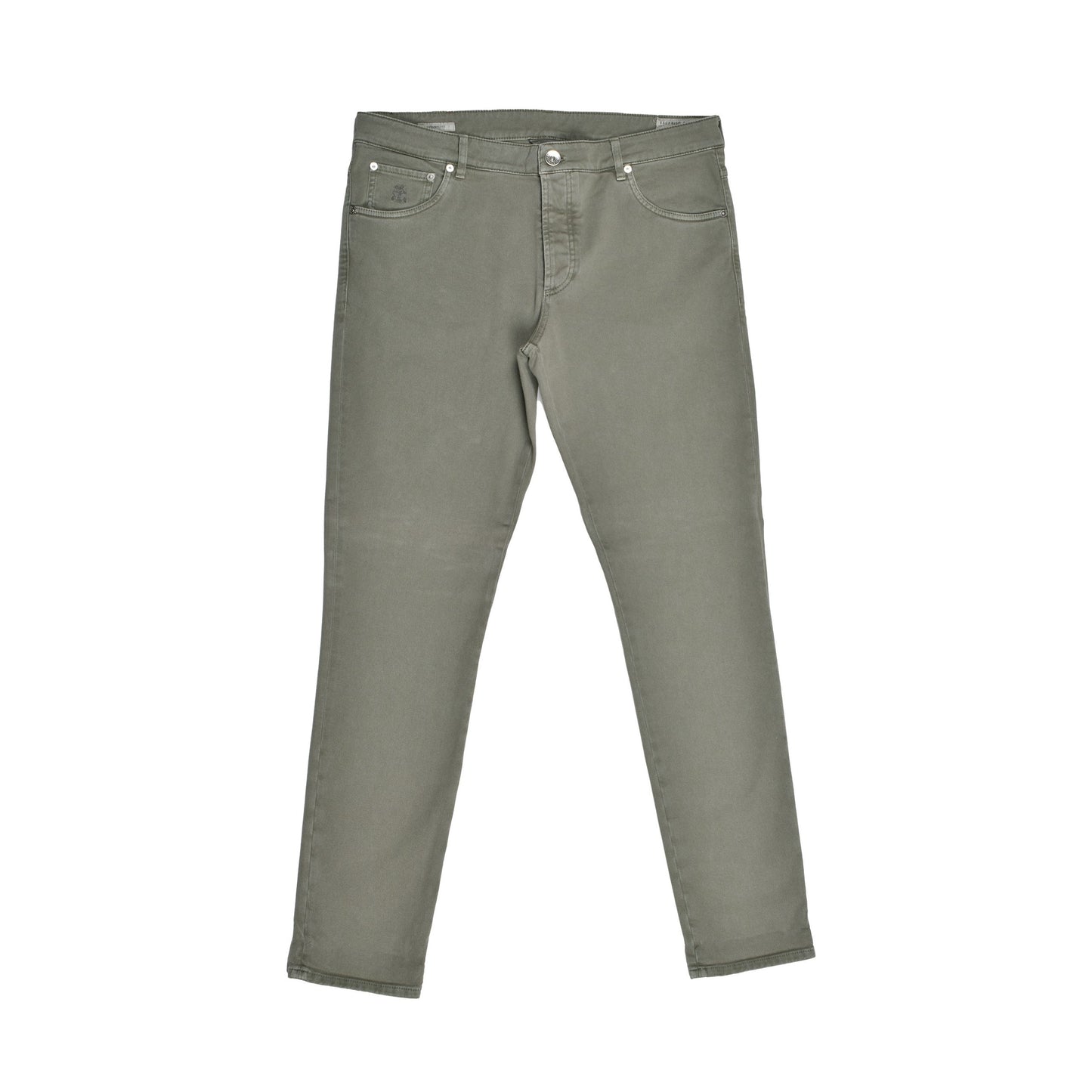 Brunello Cucinelli Army Cotton Slim Fit Jeans