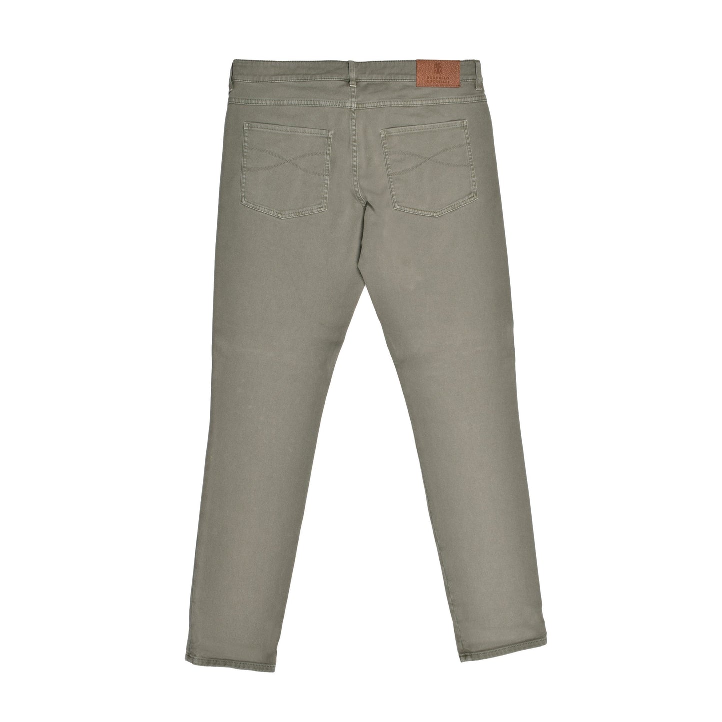 Brunello Cucinelli Army Cotton Slim Fit Jeans