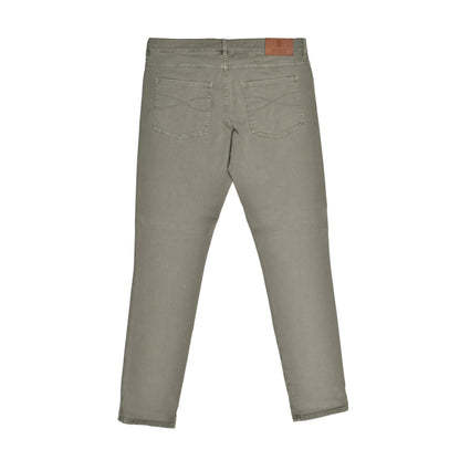 Brunello Cucinelli Army Cotton Slim Fit Jeans