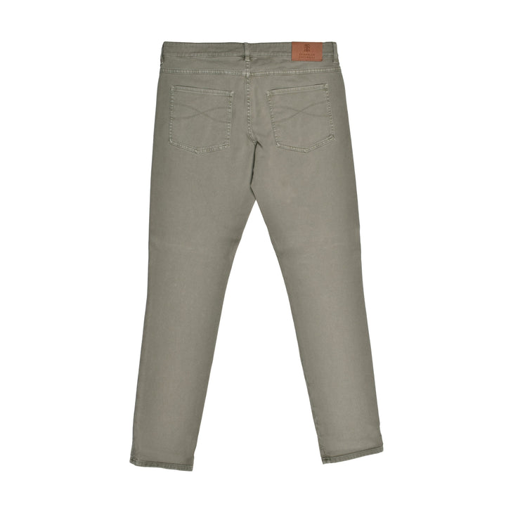 Brunello Cucinelli Army Cotton Slim Fit Jeans