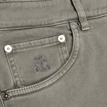 Brunello Cucinelli Army Cotton Slim Fit Jeans