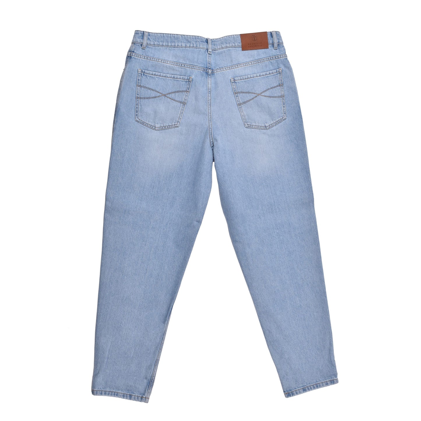 Brunello Cucinelli Blue Cotton Relaxed Fit Jeans