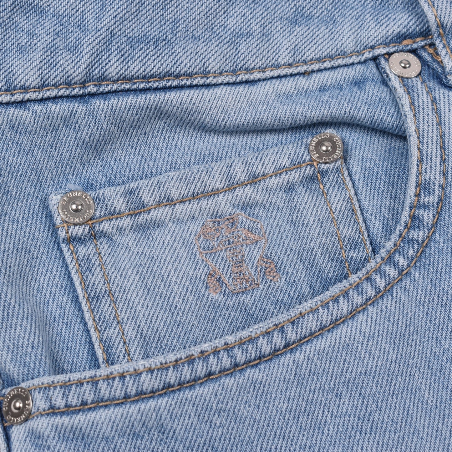 Brunello Cucinelli Blue Cotton Relaxed Fit Jeans