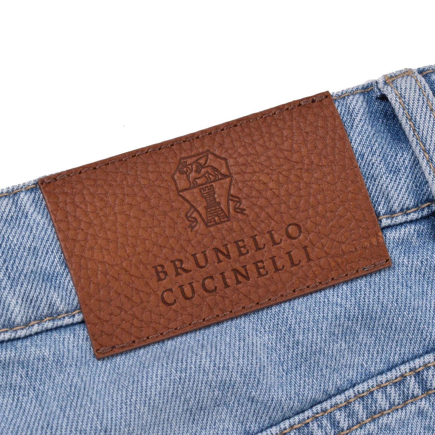 Brunello Cucinelli Blue Cotton Relaxed Fit Jeans