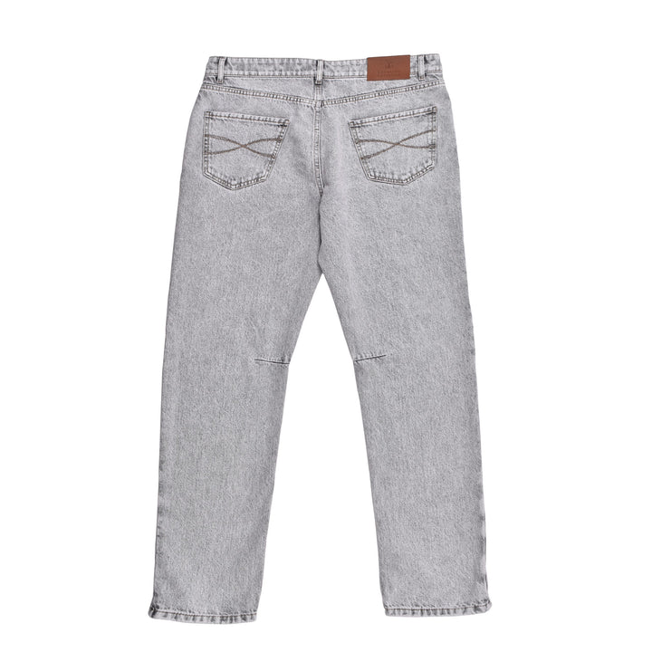 Brunello Cucinelli Black Cotton Straight-Leg Jeans