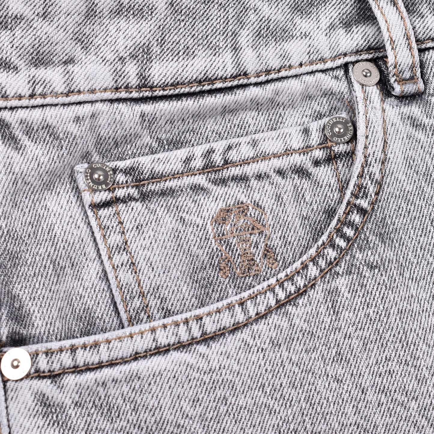 Brunello Cucinelli Black Cotton Straight-Leg Jeans