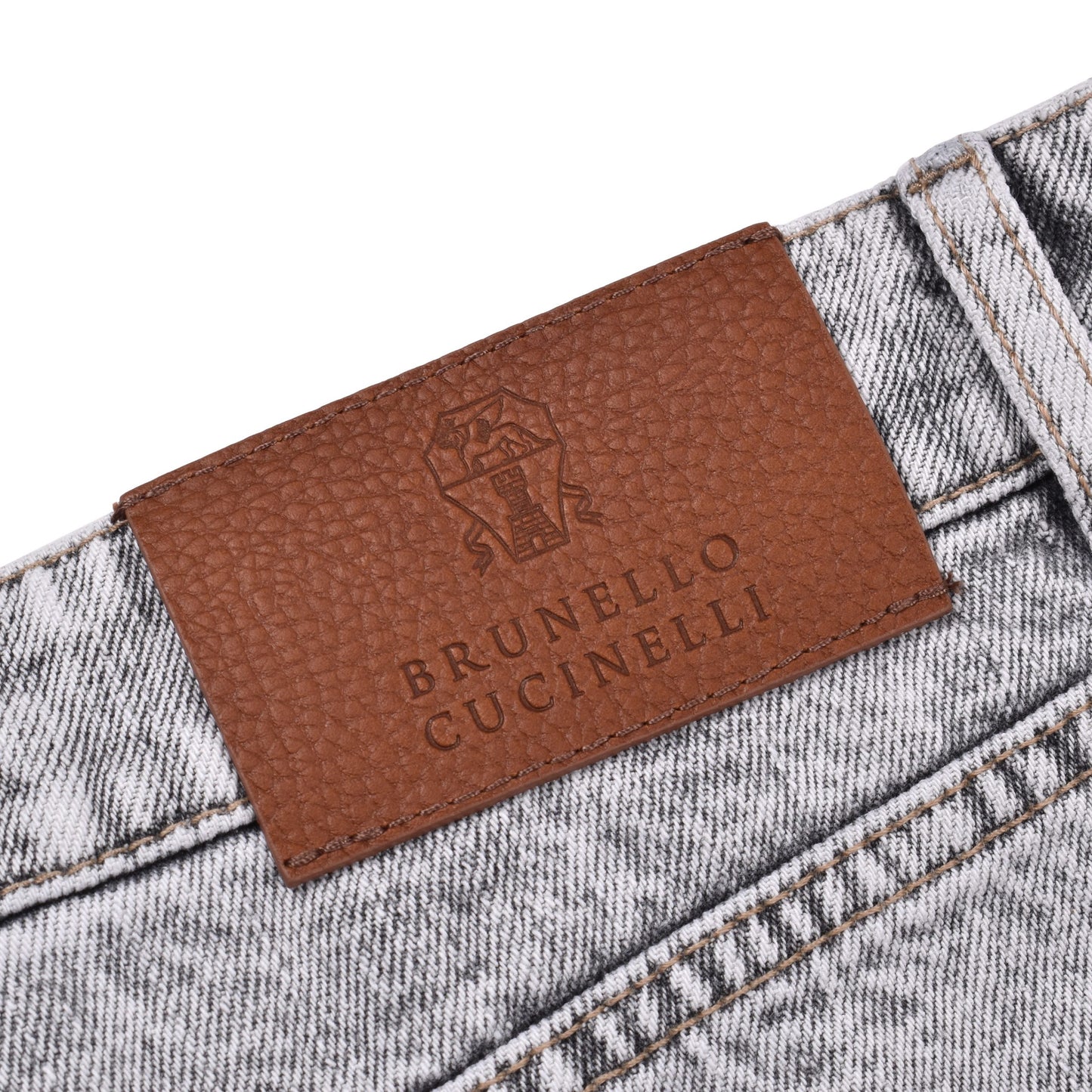 Brunello Cucinelli Black Cotton Straight-Leg Jeans