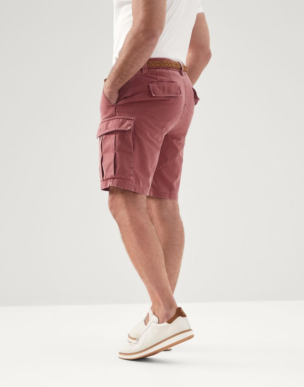 Brunello Cucinelli Red Cotton Bermuda Shorts