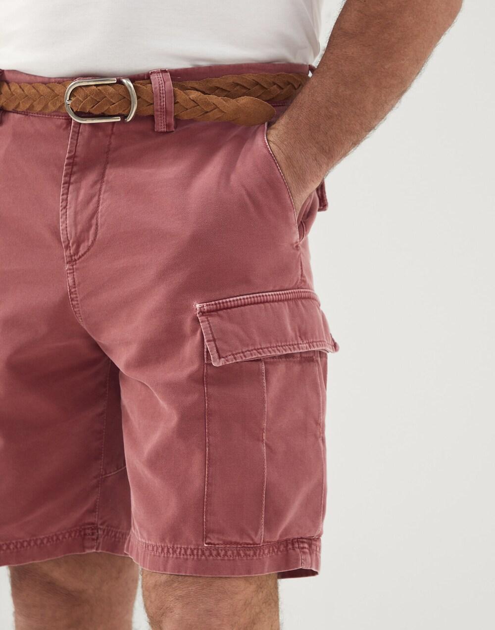 Brunello Cucinelli Red Cotton Bermuda Shorts