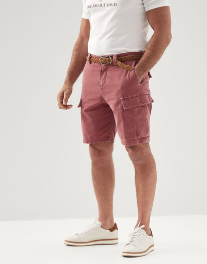 Brunello Cucinelli Red Cotton Bermuda Shorts