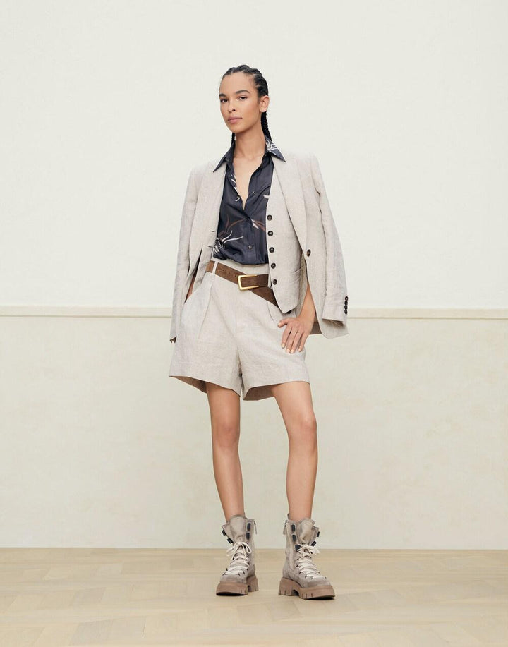 Brunello Cucinelli Multicolor Silk Pattern Shirt