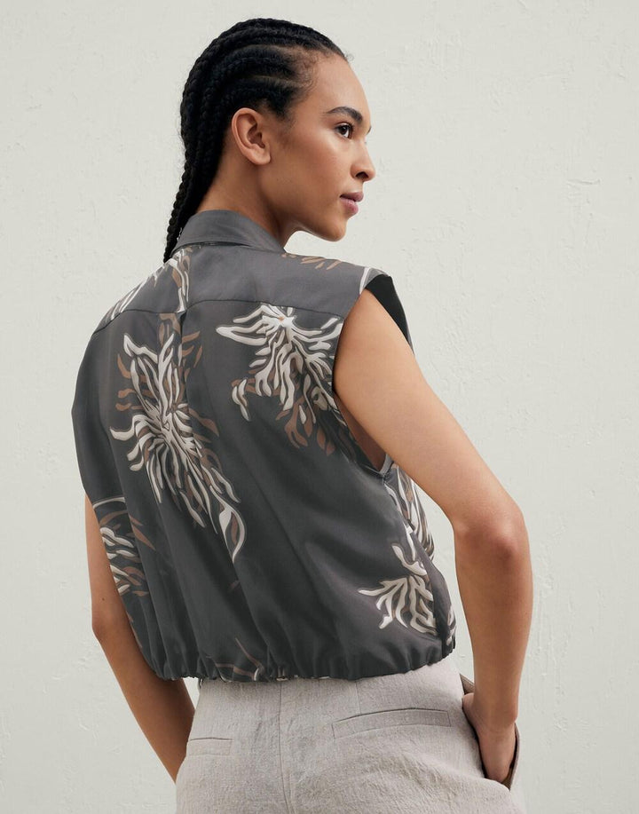 Brunello Cucinelli Multicolor Silk Pattern Shirt