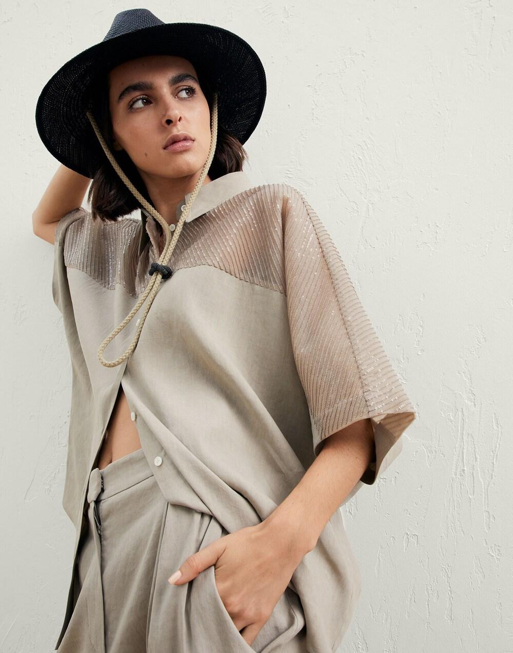 Brunello Cucinelli Beige Linen Shirt