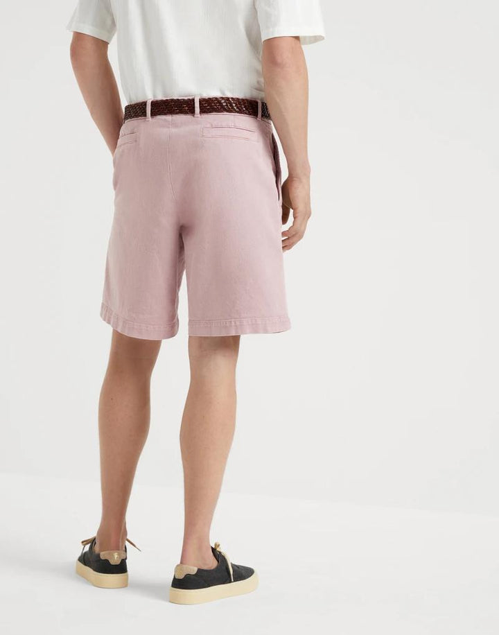 Brunello Cucinelli Pink Cotton Bermuda Shorts