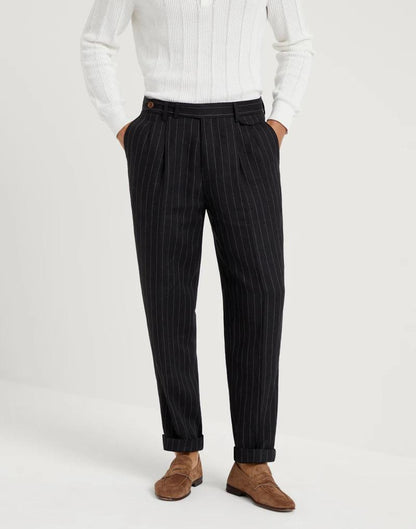 Brunello Cucinelli Black Linen Two-Piece Suit