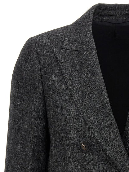 Abrigo Gris de Viscosa Brunello Cucinelli