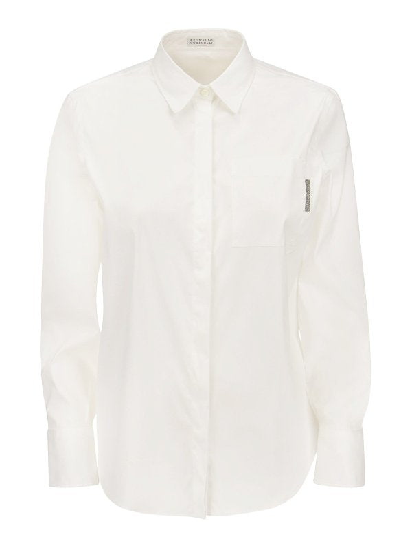 Brunello Cucinelli White Cotton Shirt