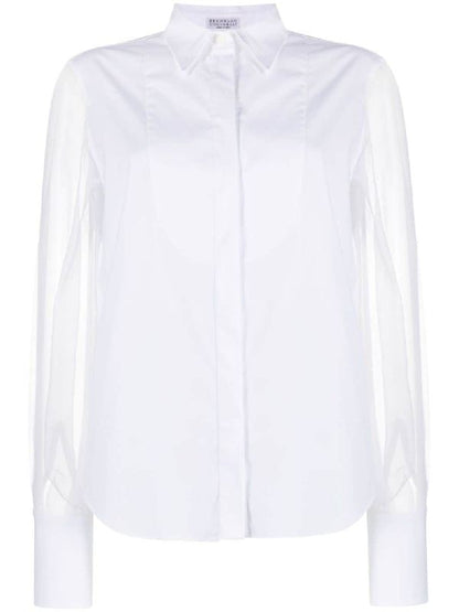 Brunello Cucinelli White Cotton Dress Shirt