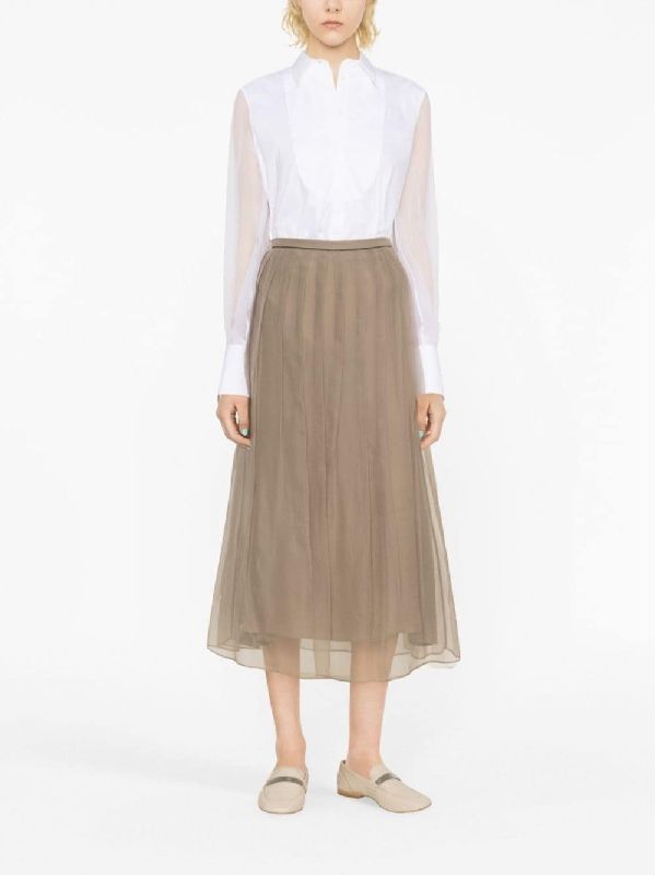 Brunello Cucinelli White Cotton Dress Shirt