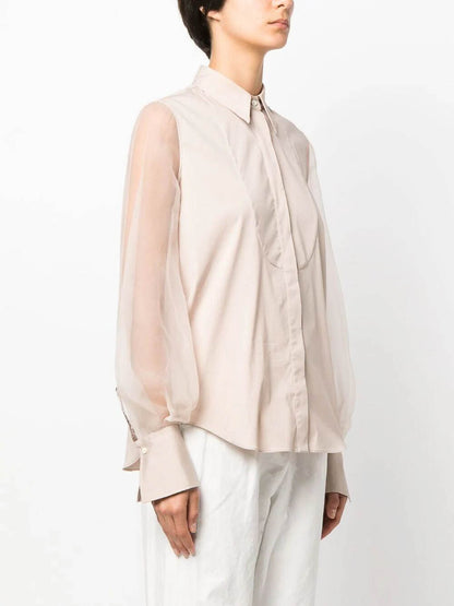 Brunello Cucinelli Pink Cotton Blouse