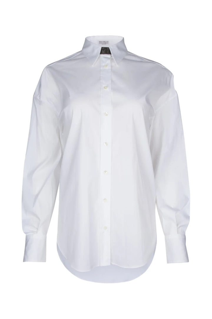Brunello Cucinelli White Cotton Dress Shirt