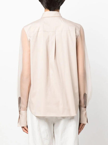 Brunello Cucinelli Pink Cotton Blouse