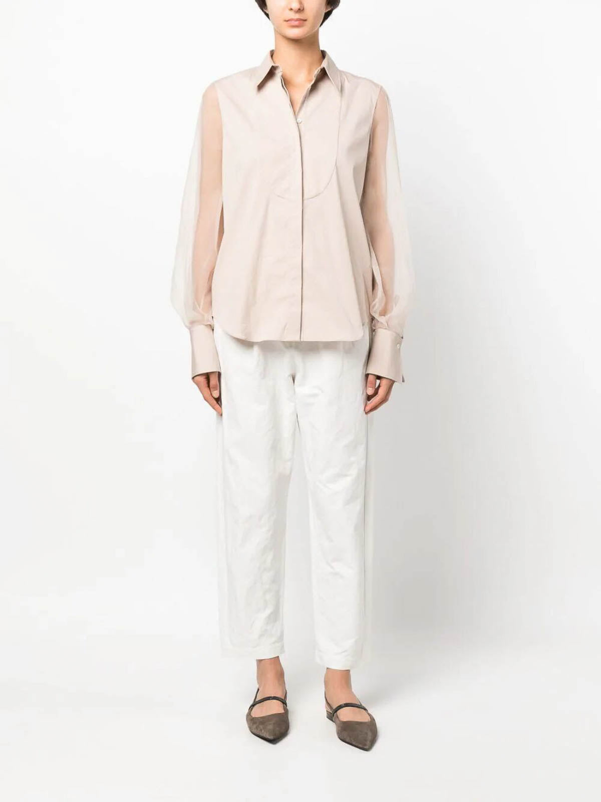 Brunello Cucinelli Pink Cotton Blouse