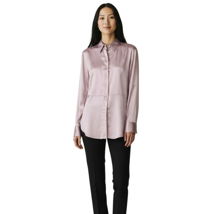 Brunello Cucinelli Purple Silk Blouse
