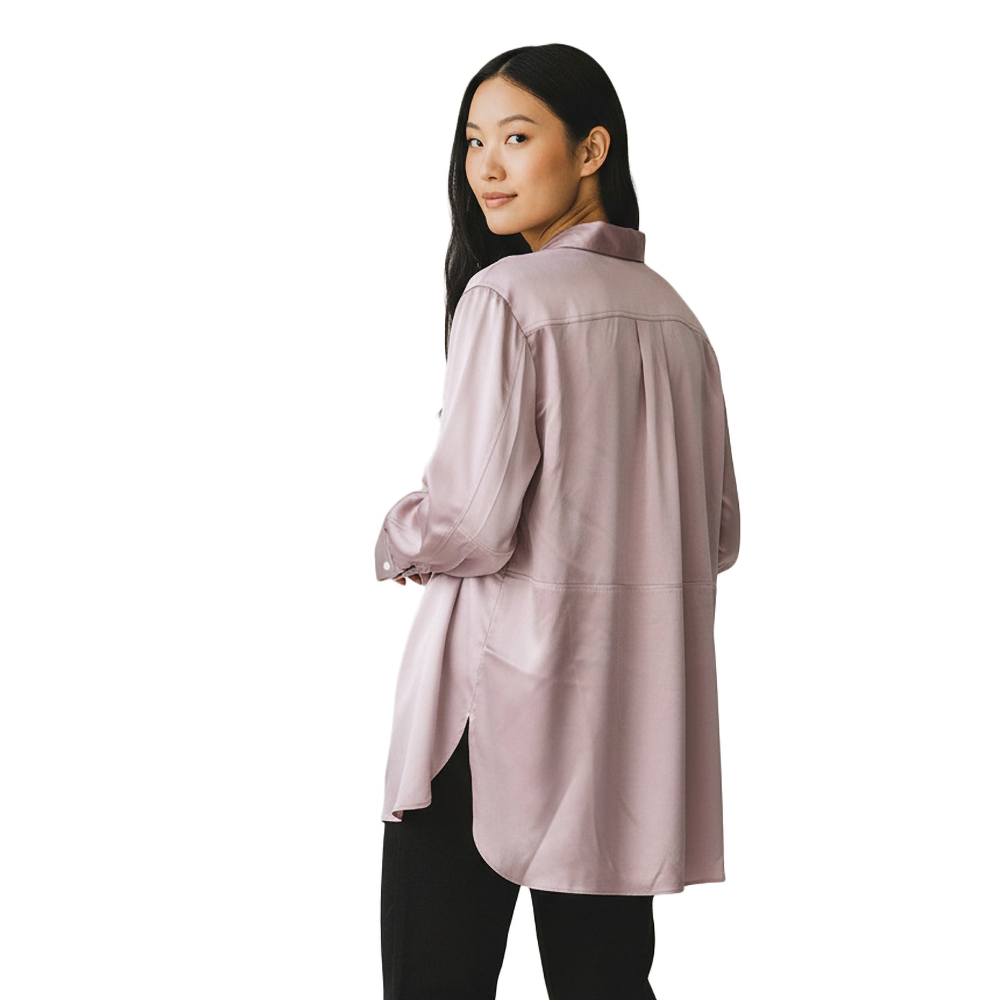 Brunello Cucinelli Purple Silk Blouse
