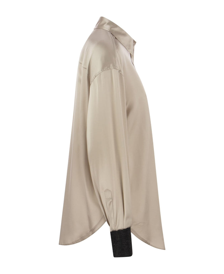 Brunello Cucinelli Beige Silk Shirt