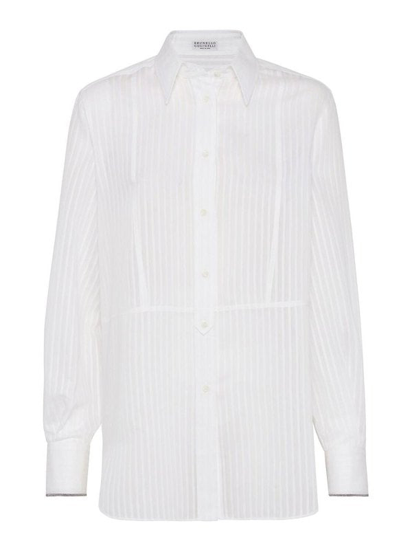Brunello Cucinelli White Cotton Dress Shirt