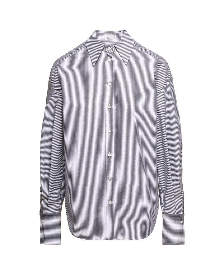 Brunello Cucinelli White Cotton Shirt