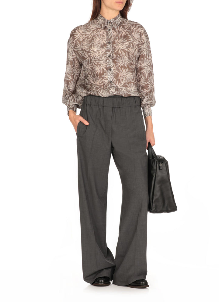 Brunello Cucinelli Multicolor Silk Pattern Shirt