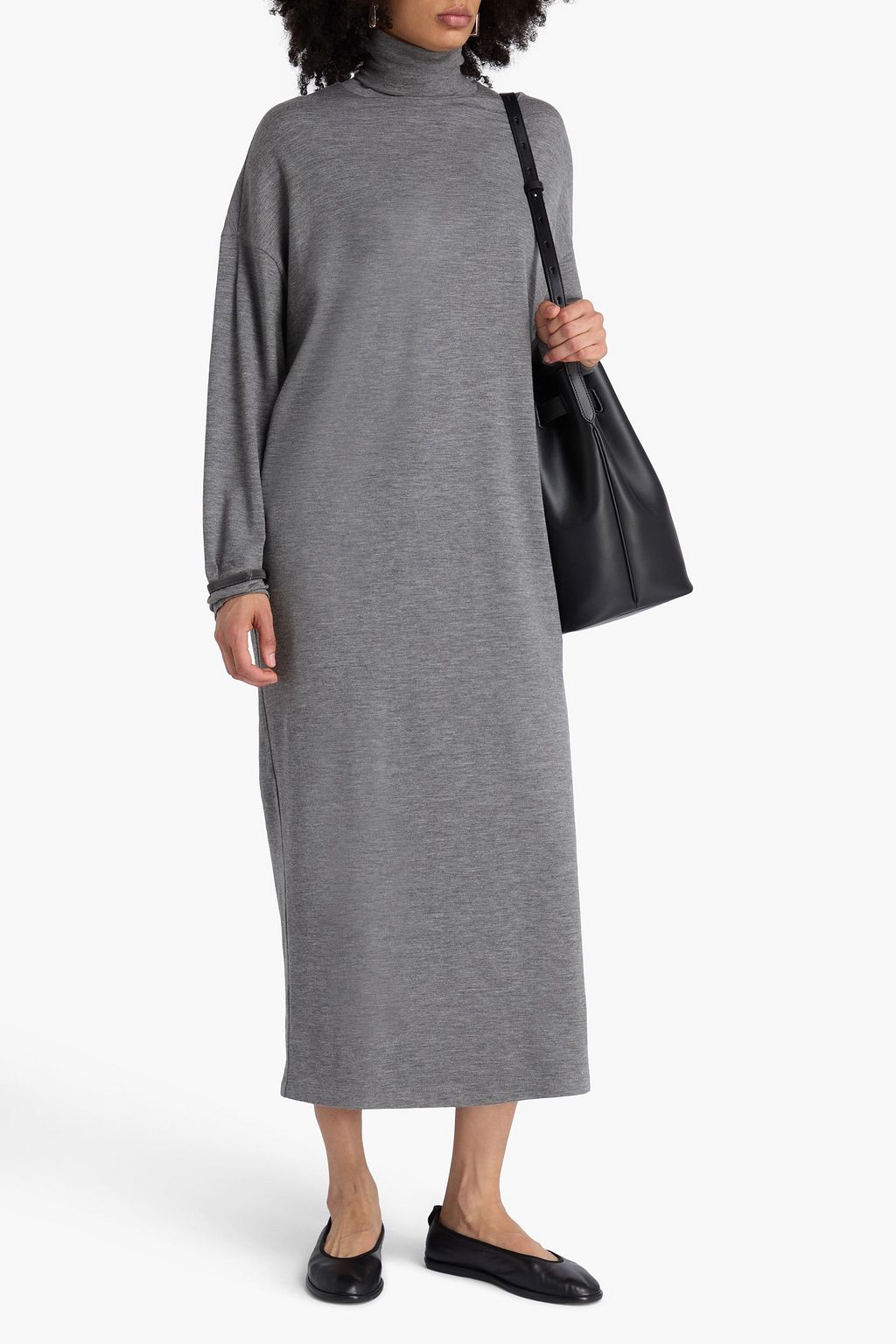 Brunello Cucinelli Gray Wool Casual Dress