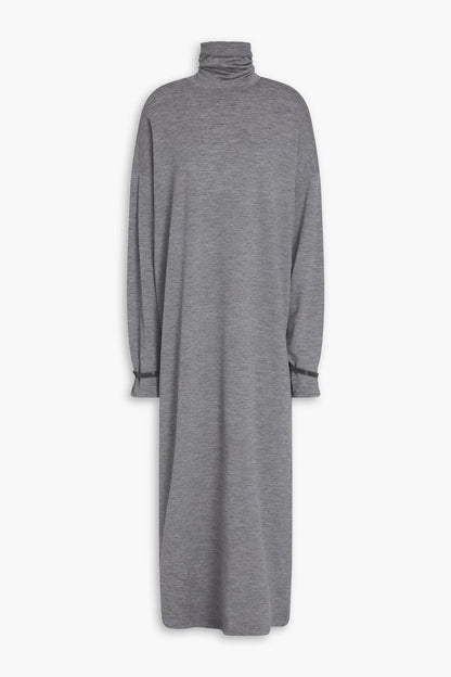 Brunello Cucinelli Gray Wool Casual Dress