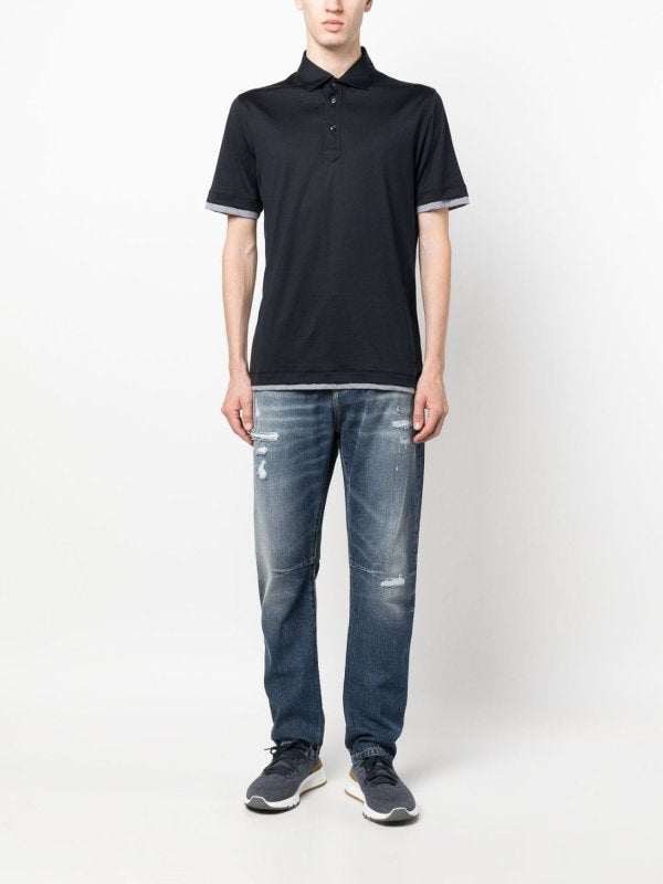 Brunello Cucinelli Gray Cotton Straight-Leg Jeans