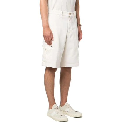 Brunello Cucinelli White Cotton Bermuda Shorts