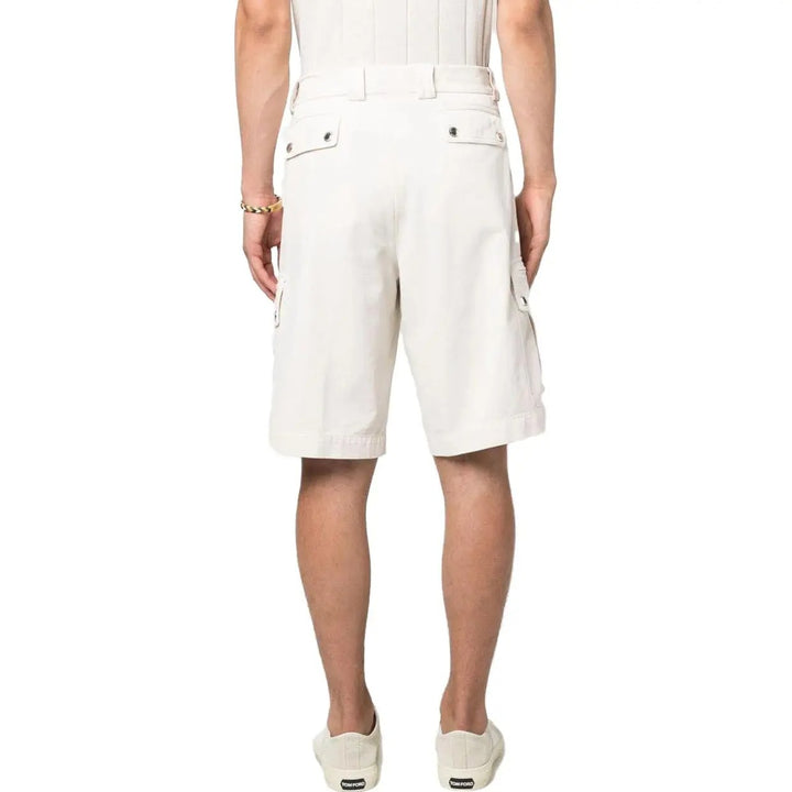 Brunello Cucinelli White Cotton Bermuda Shorts