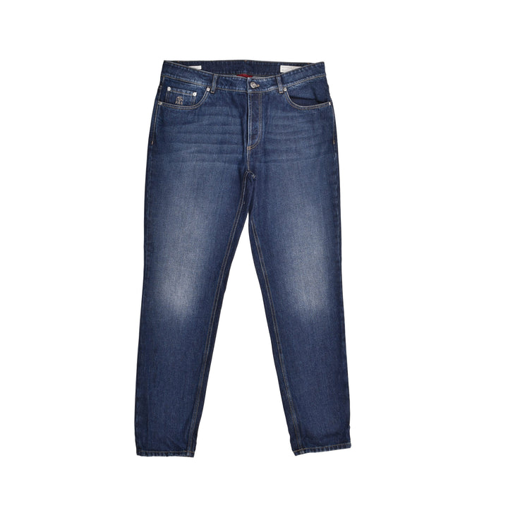 Brunello Cucinelli Blue Cotton Jeans Denim