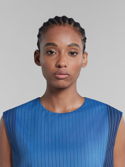 Marni Blue Fibres Pattern Shirt