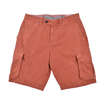 Brunello Cucinelli Orange Cotton Bermuda Shorts