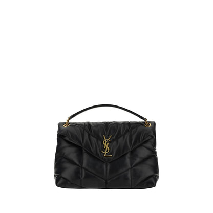 Bolso de hombro Saint Laurent de piel de cordero negra