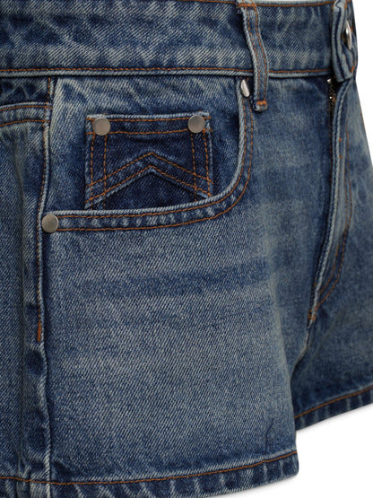 Rhude Blue Denim Shorts