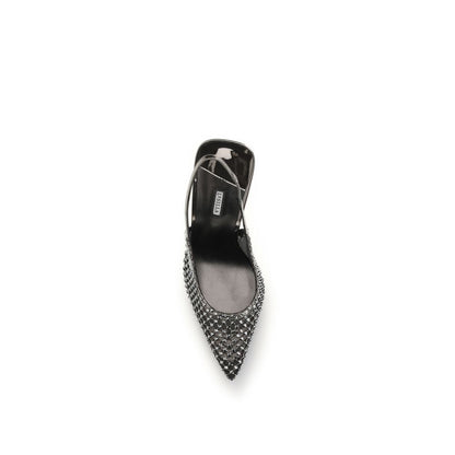 LE SILLA Black Nylon High Heel Pumps