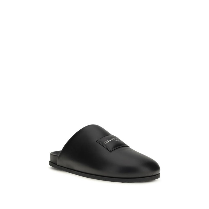 Mules Givenchy en cuir de veau noir Bos Taurus