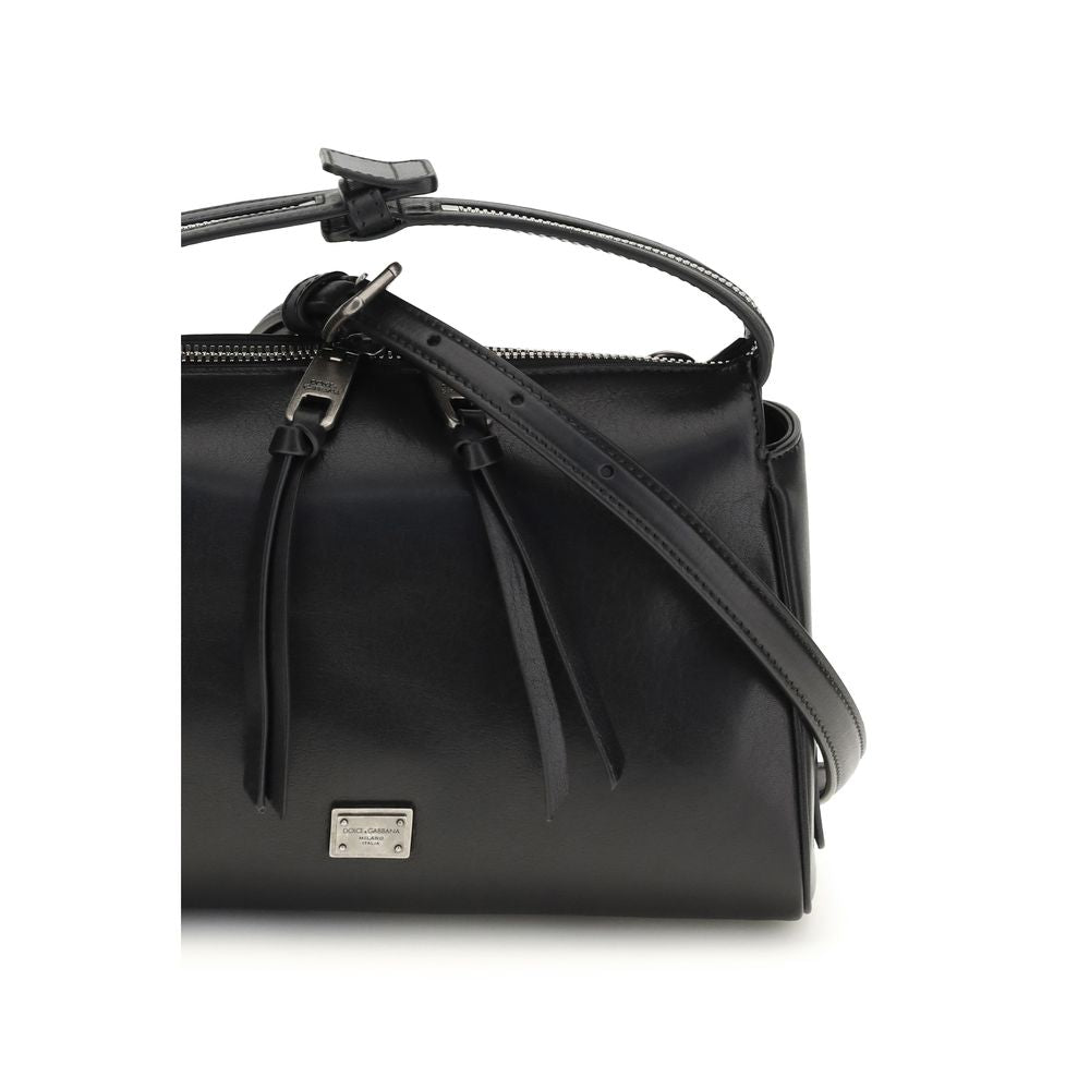 Bolso Dolce & Gabbana de piel de becerro negra Bos Taurus