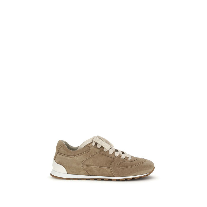 Zapatillas bajas Brunello Cucinelli de piel de becerro beige Bos Taurus