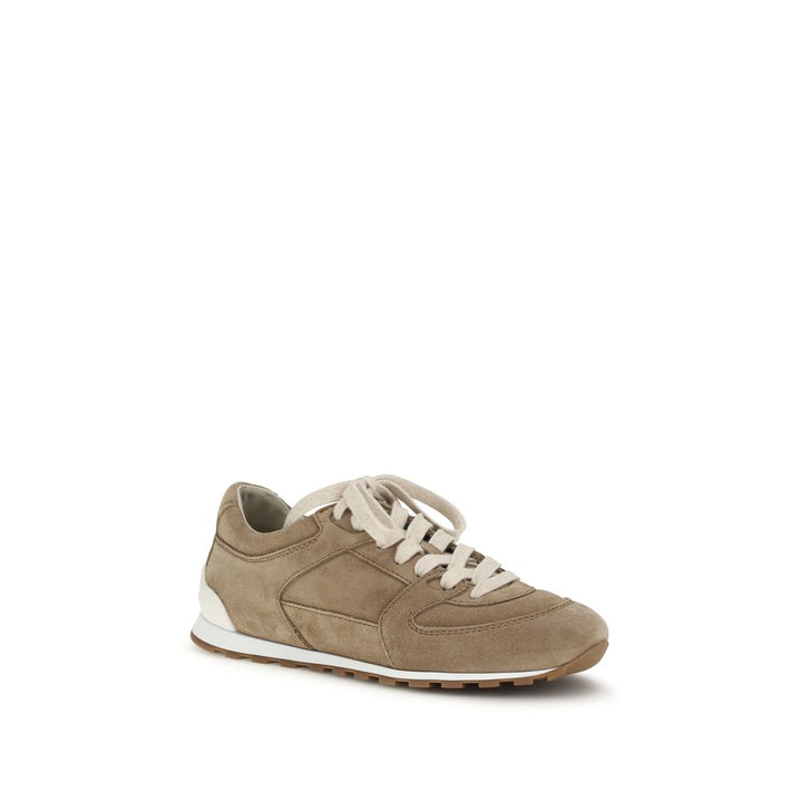 Zapatillas bajas Brunello Cucinelli de piel de becerro beige Bos Taurus